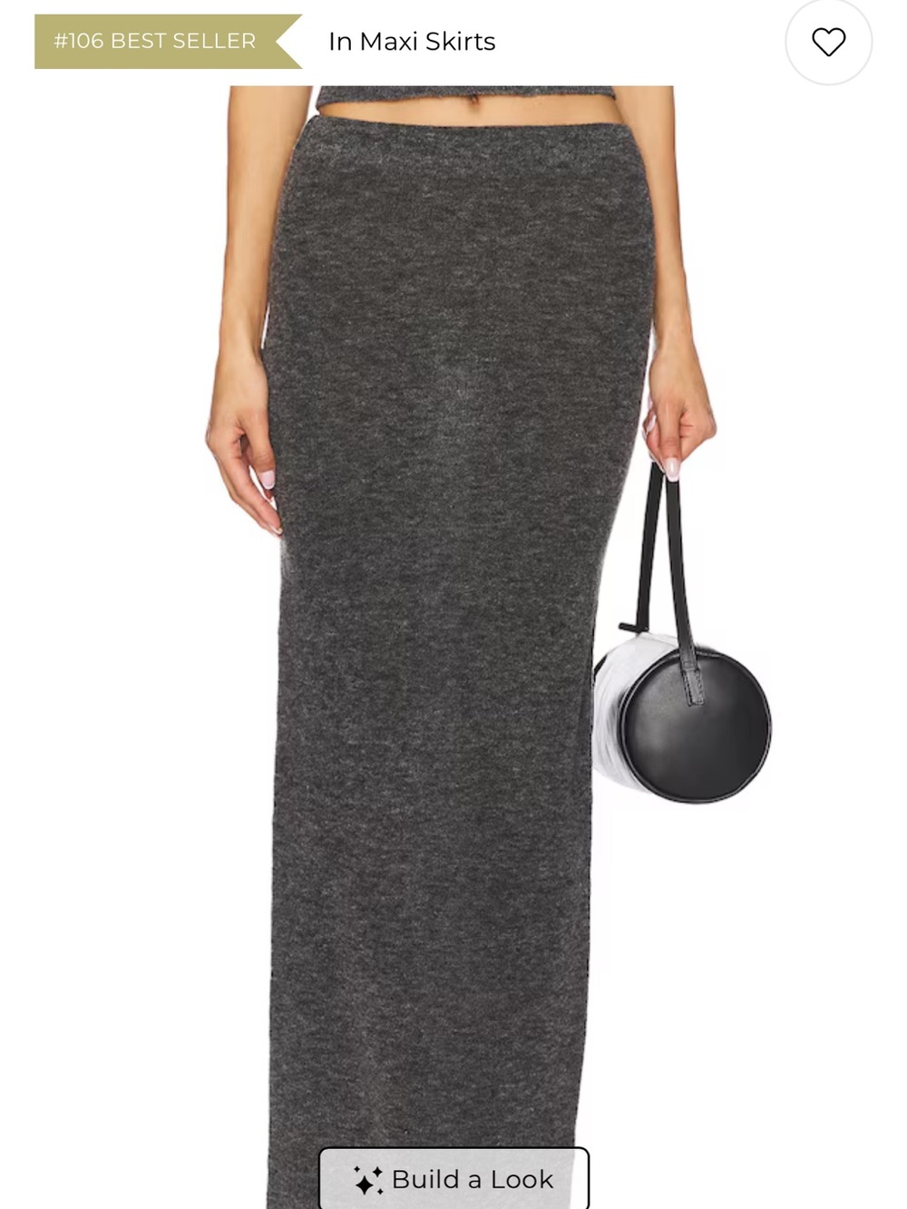 Charcoal Maxi Knit Skirt